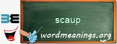 WordMeaning blackboard for scaup